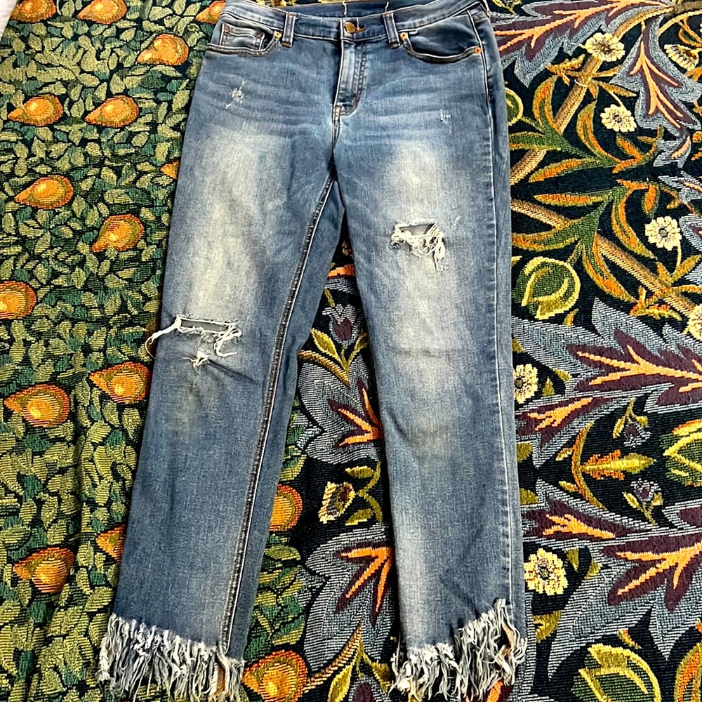 Free People Great Heights frayed high waist Jean